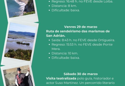 Sendeirismo e historia, as propostas gratuítas de Turismo de Ortigueira para a súa Semana Santa